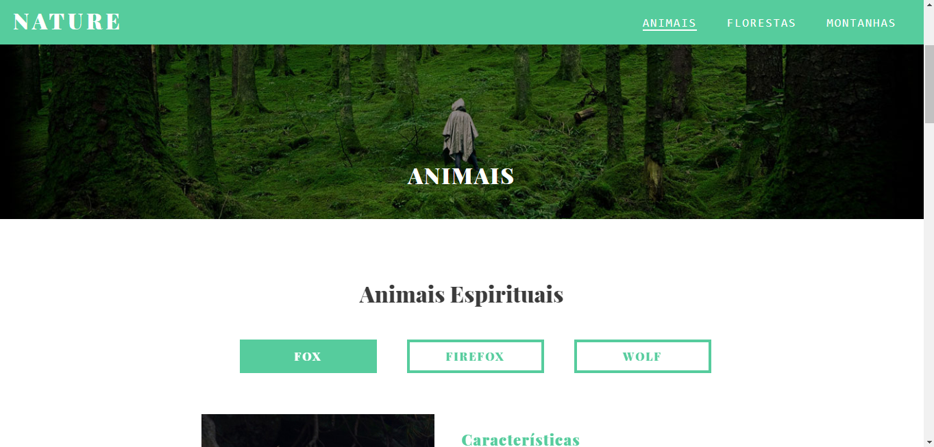 Preview do projeto NATURE