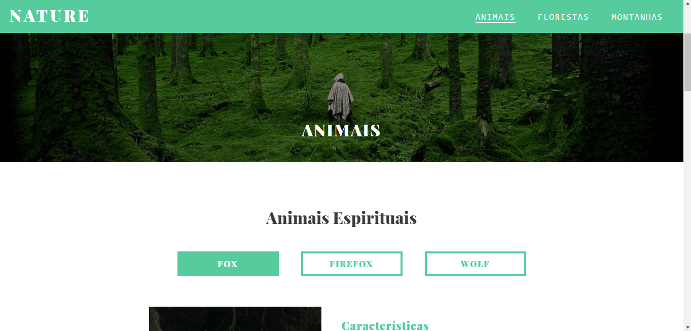 Preview do projeto NATURE